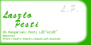 laszlo pesti business card